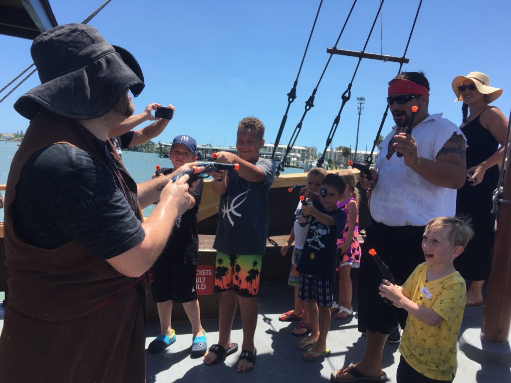 water gun fun pirate ship cruise