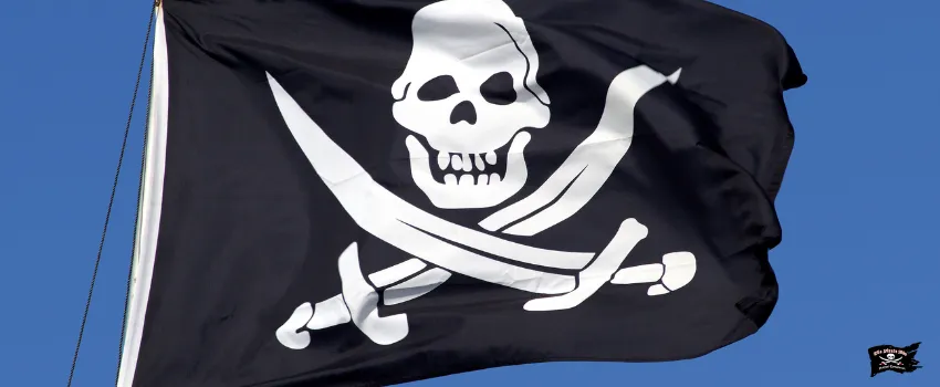 SST - A Pirate Ship Flag Flapping in the Wind