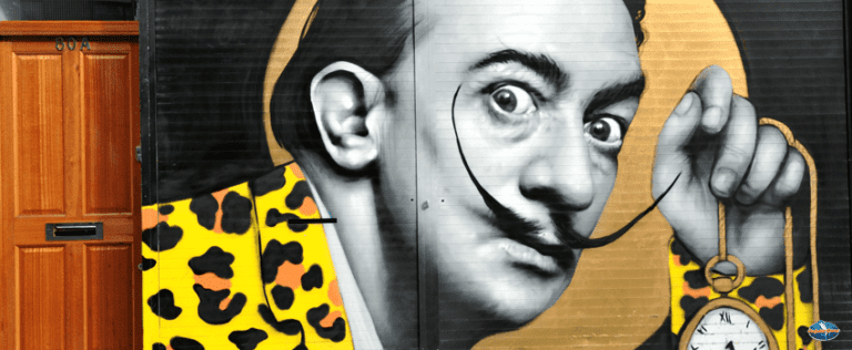 SST-Graffiti of Salvador Dali in East London, England