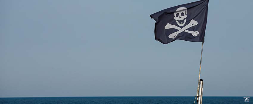 Jolly Roger Pirate Flag On High Seas